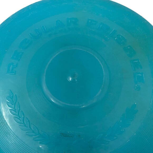 Vintage Wham-O Regular Frisbee Flying Disc 9" Aqua Blue Plastic Toy 1970s - Picture 13 of 14